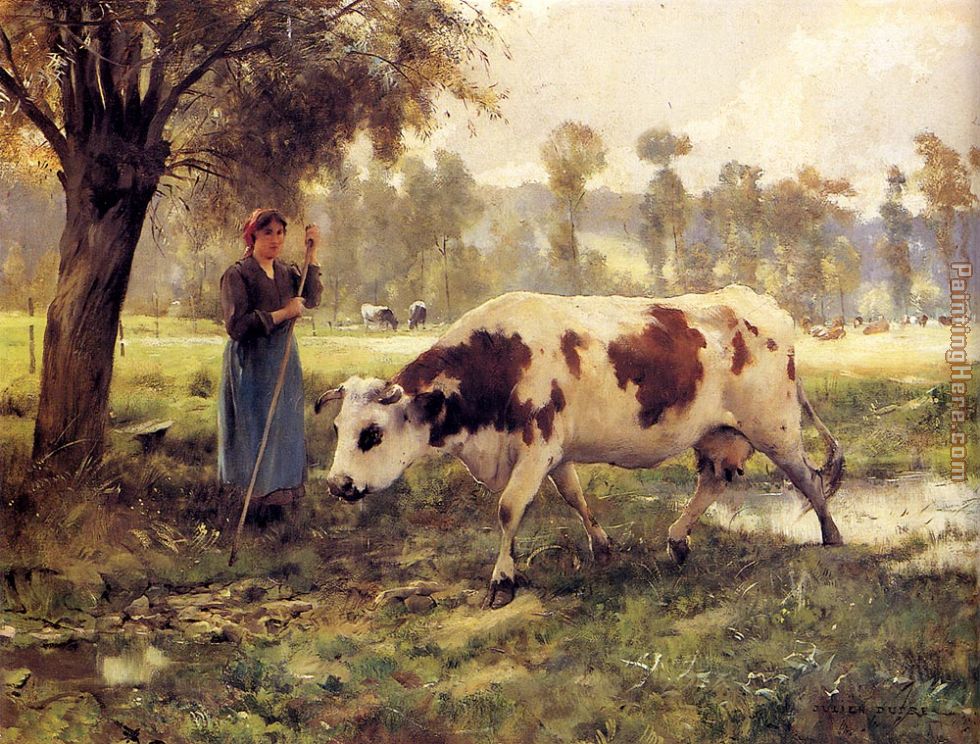 Cows At Pasture painting - Julien Dupre Cows At Pasture art painting